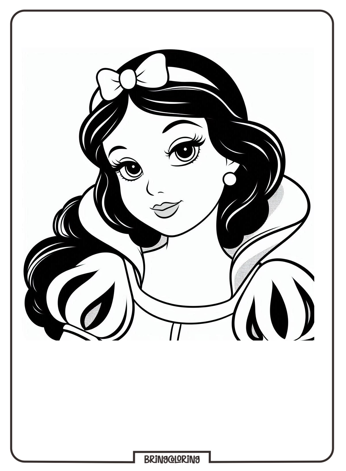 Beautiful Snow White Coloring Pages for Kids 2 Cute Snow White Coloring Pages bringcoloring.com