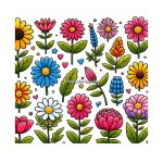 Image of Flowers Coloring