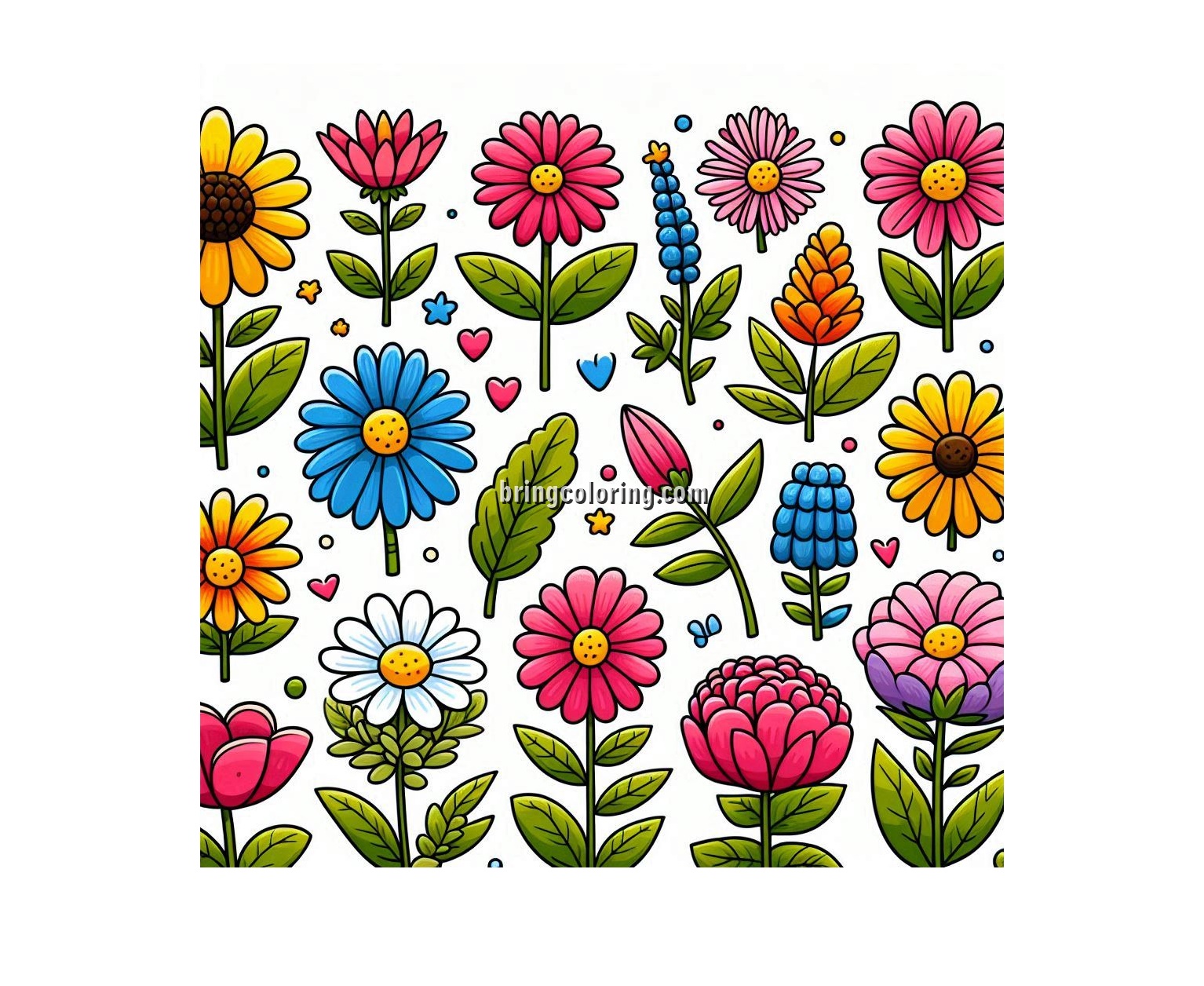 Flowers Coloring Pages for Kids, Beautiful and Creative Coloring Pages Fun 4 Image of Flowers Coloring