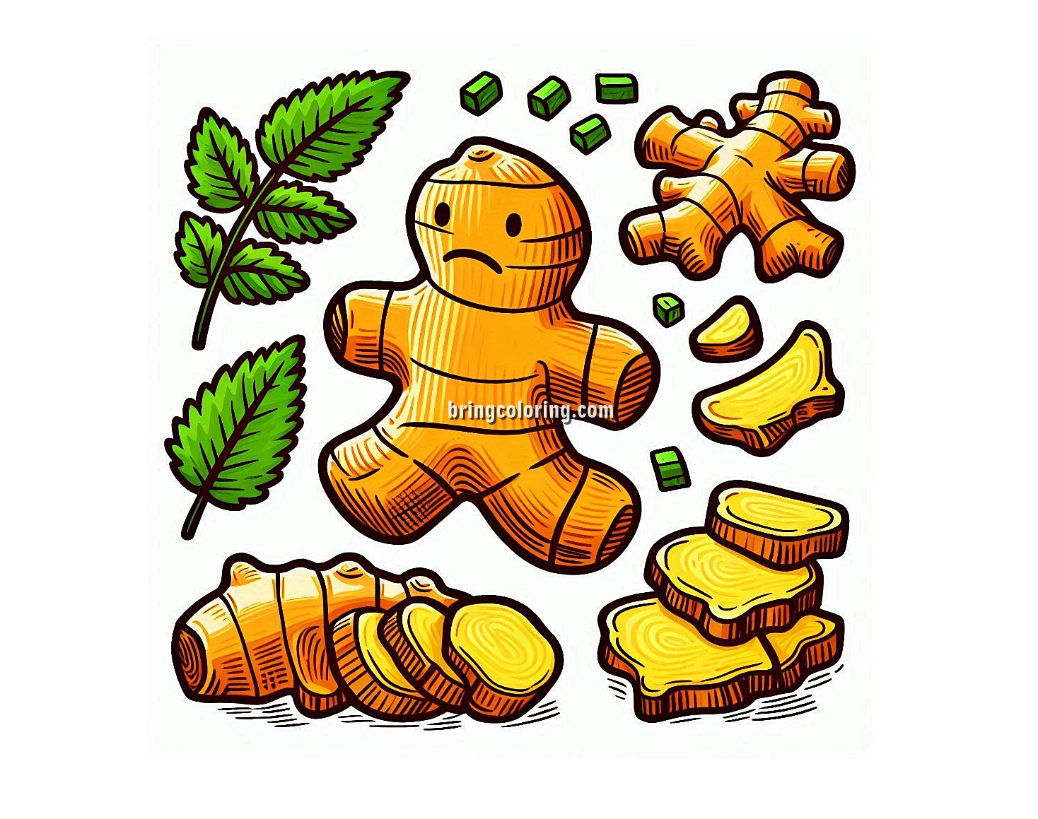 Image of Ginger coloring page