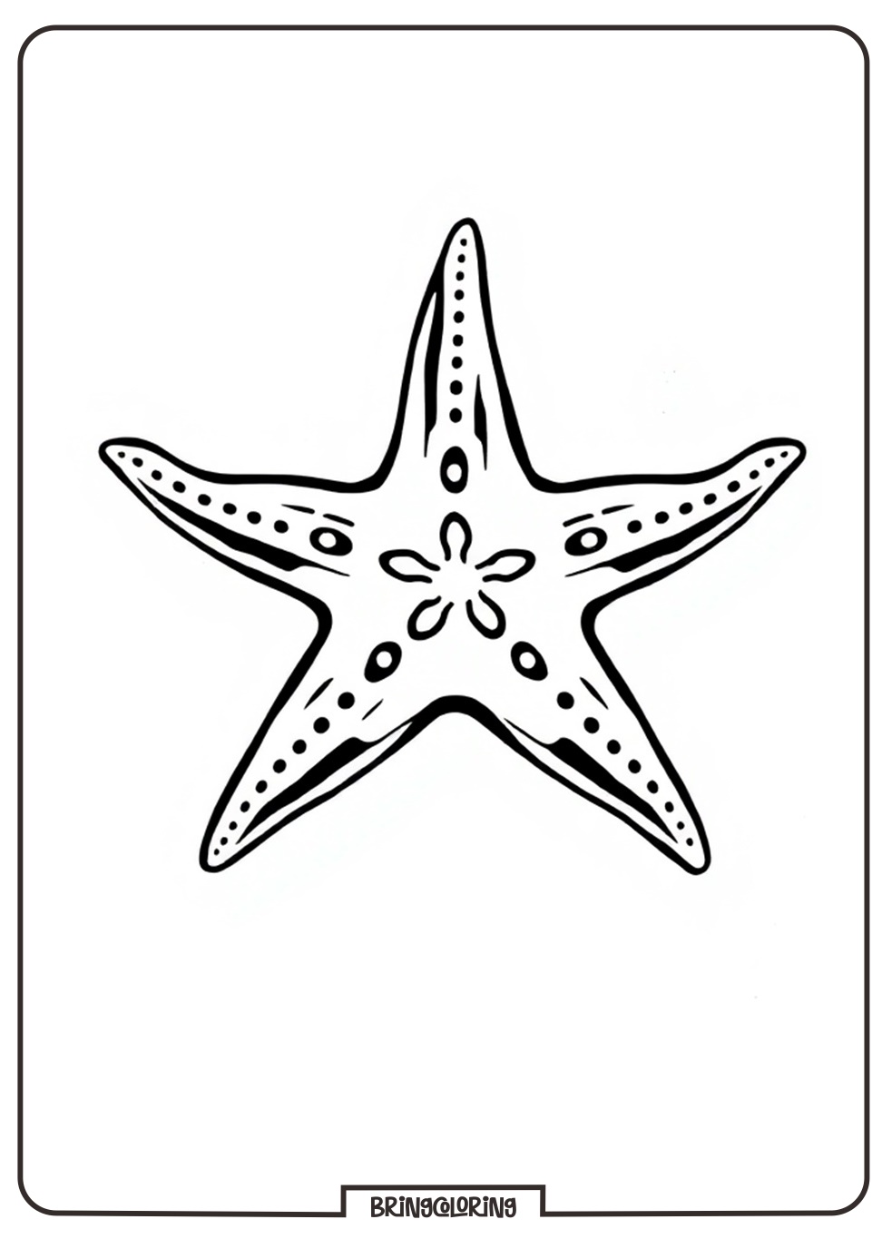 Online Starfish Coloring Pages for Kids