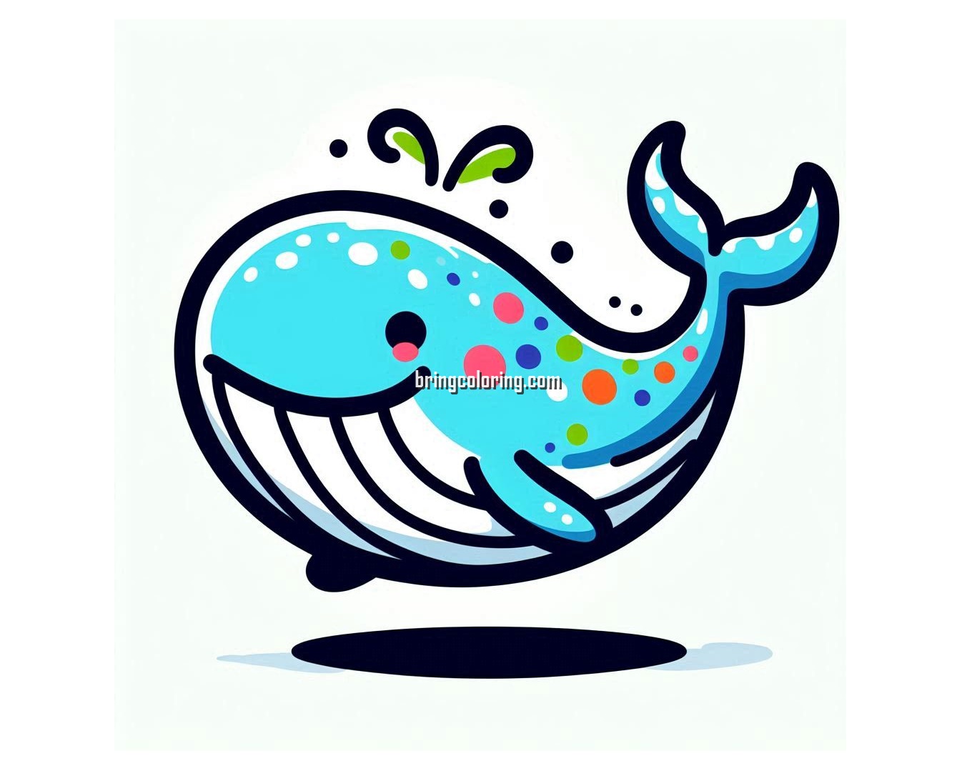 Online Whale Coloring Image bringcoloring.com