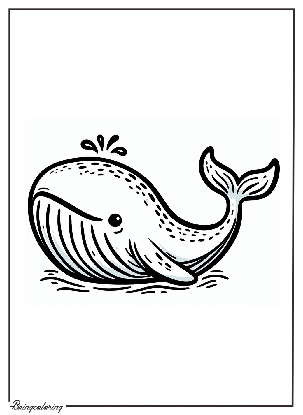 Online Whale Coloring Page Print