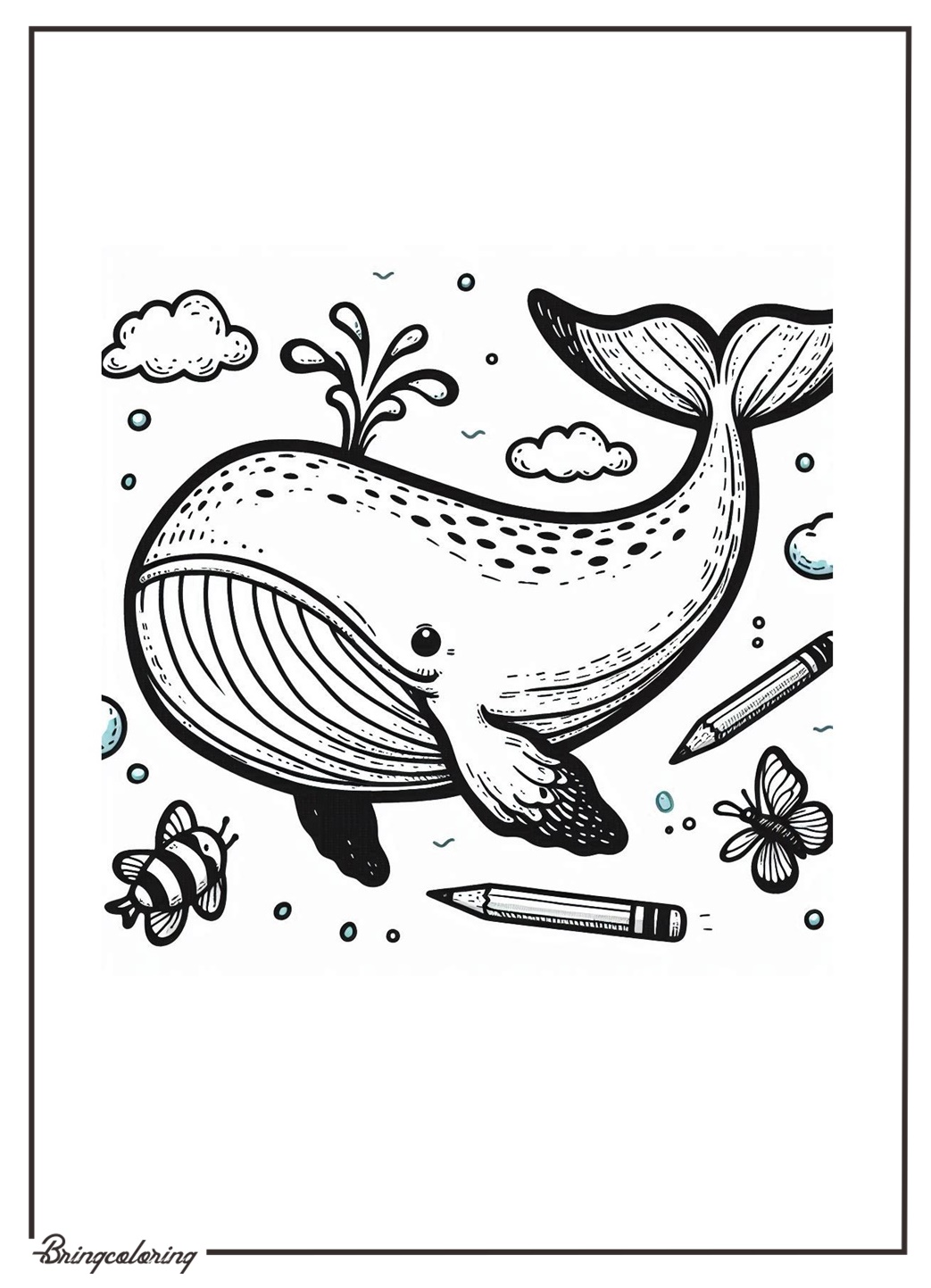 Online Whale Coloring Pages for Kids