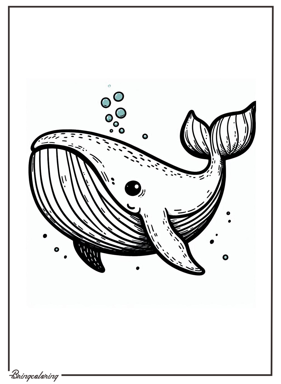 Online Whale Coloring Pages