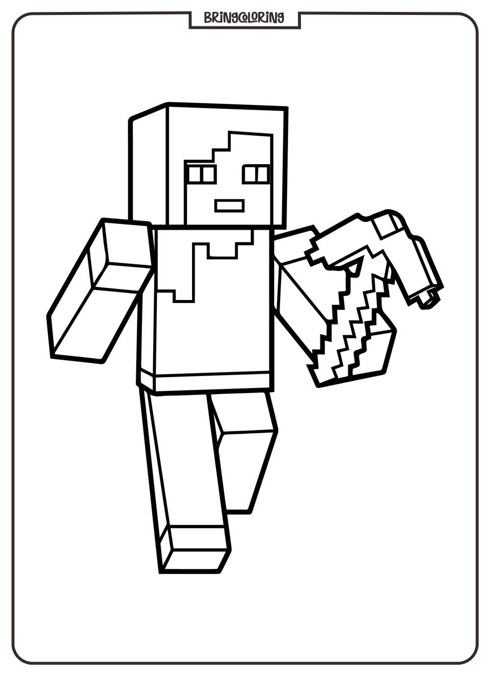 Roblox Coloring Pages for Kids, Creative Gaming Themed Coloring Pages 1 Roblox coloring online pages bringcoloring.com