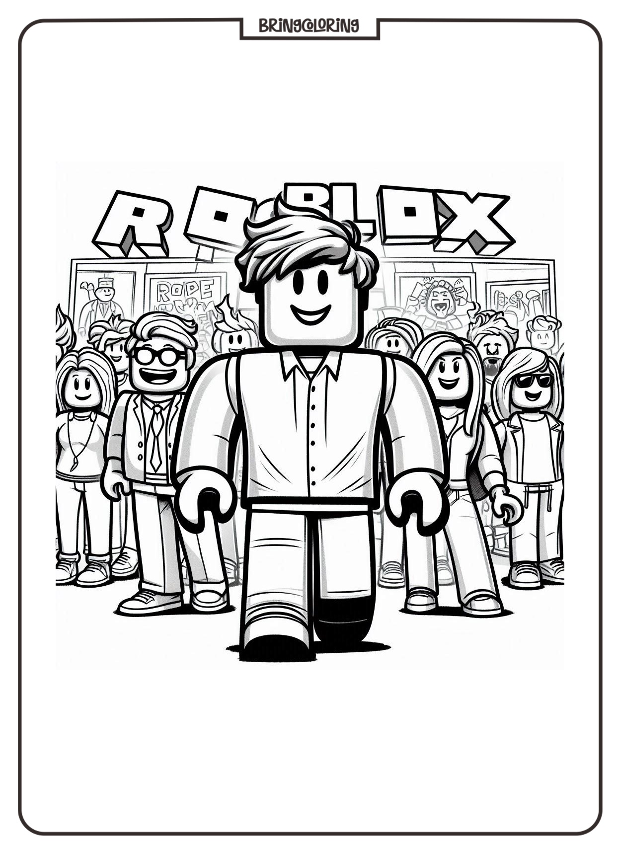 Roblox Coloring Pages for Kids, Creative Gaming Themed Coloring Pages 2 Roblox coloring online pages for kids bringcoloring.com