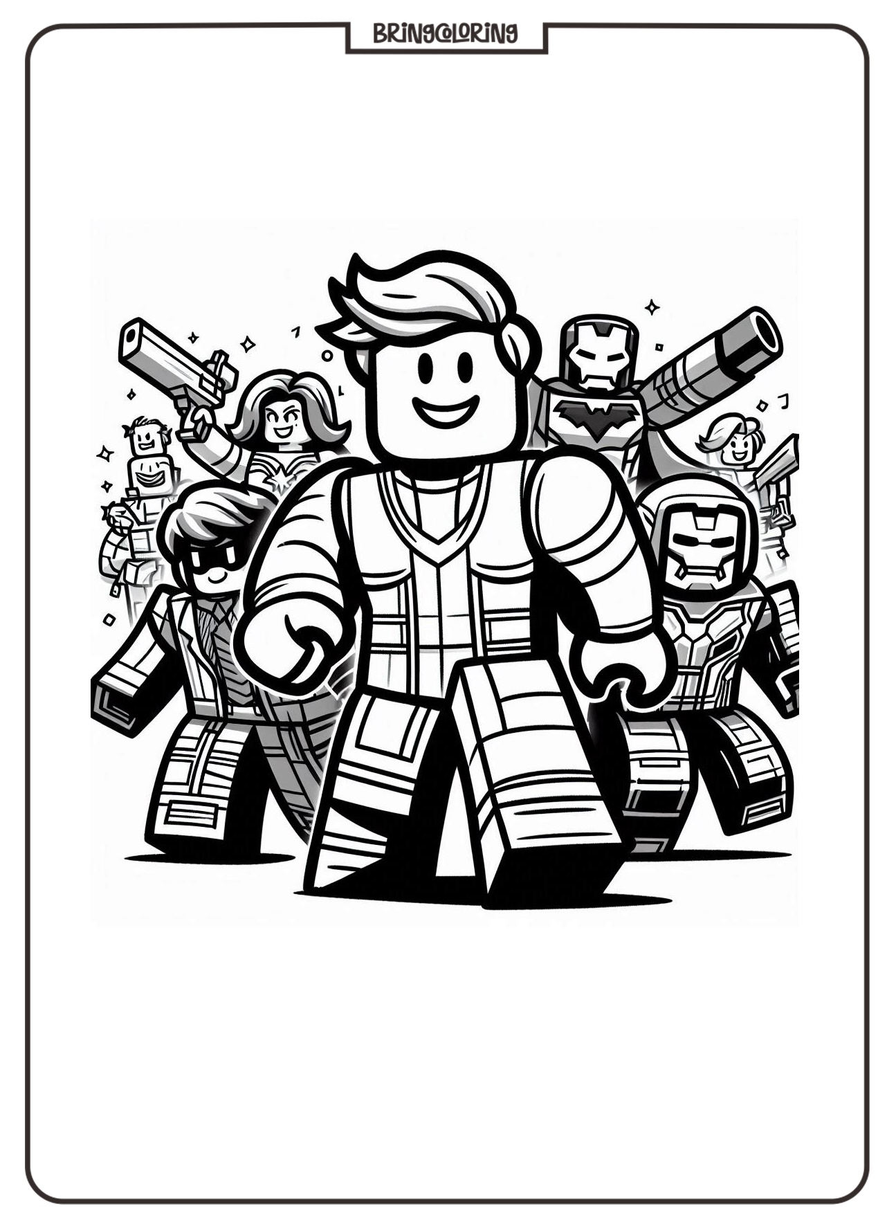 Roblox Coloring Pages for Kids, Creative Gaming Themed Coloring Pages 4 Roblox coloring pages for kids bringcoloring.com