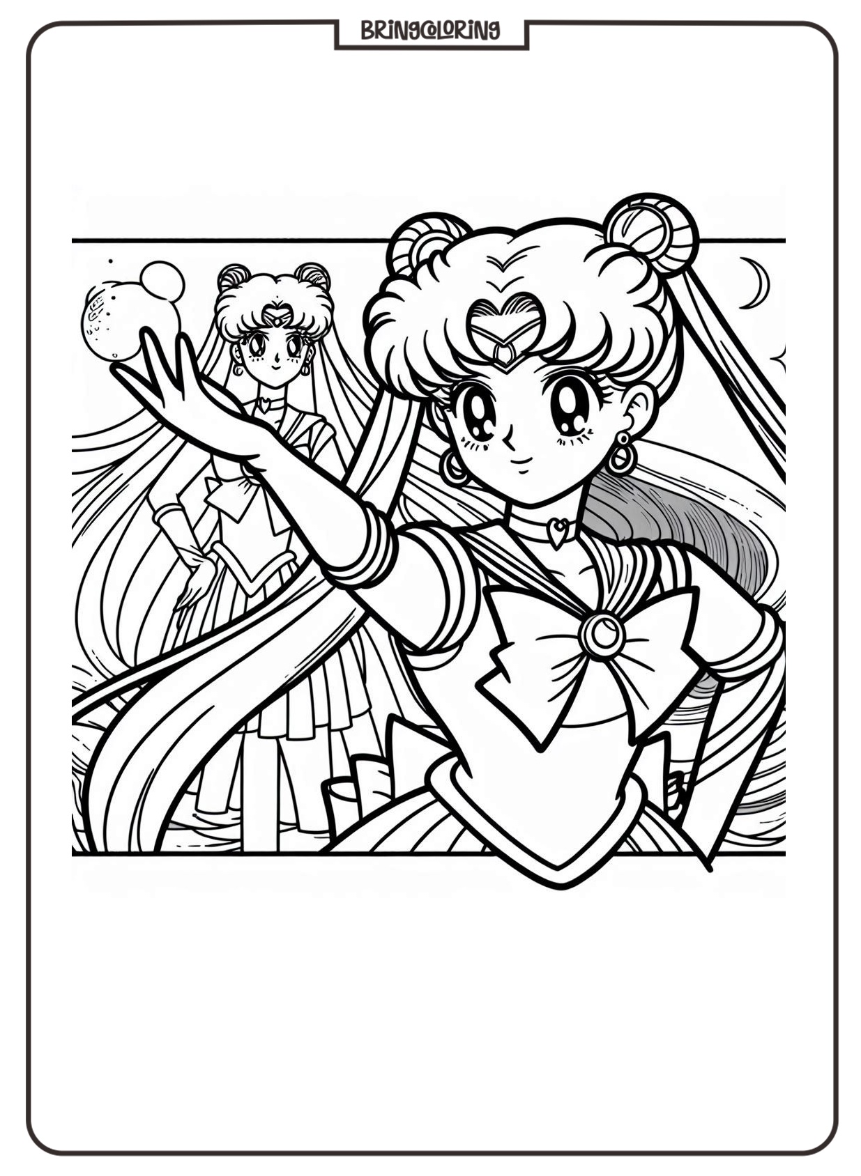 Sailor Moon Coloring Pages for Kids, Magical Coloring Pages Fun 2 Sailor Moon Coloring Online Page bringcoloring.com