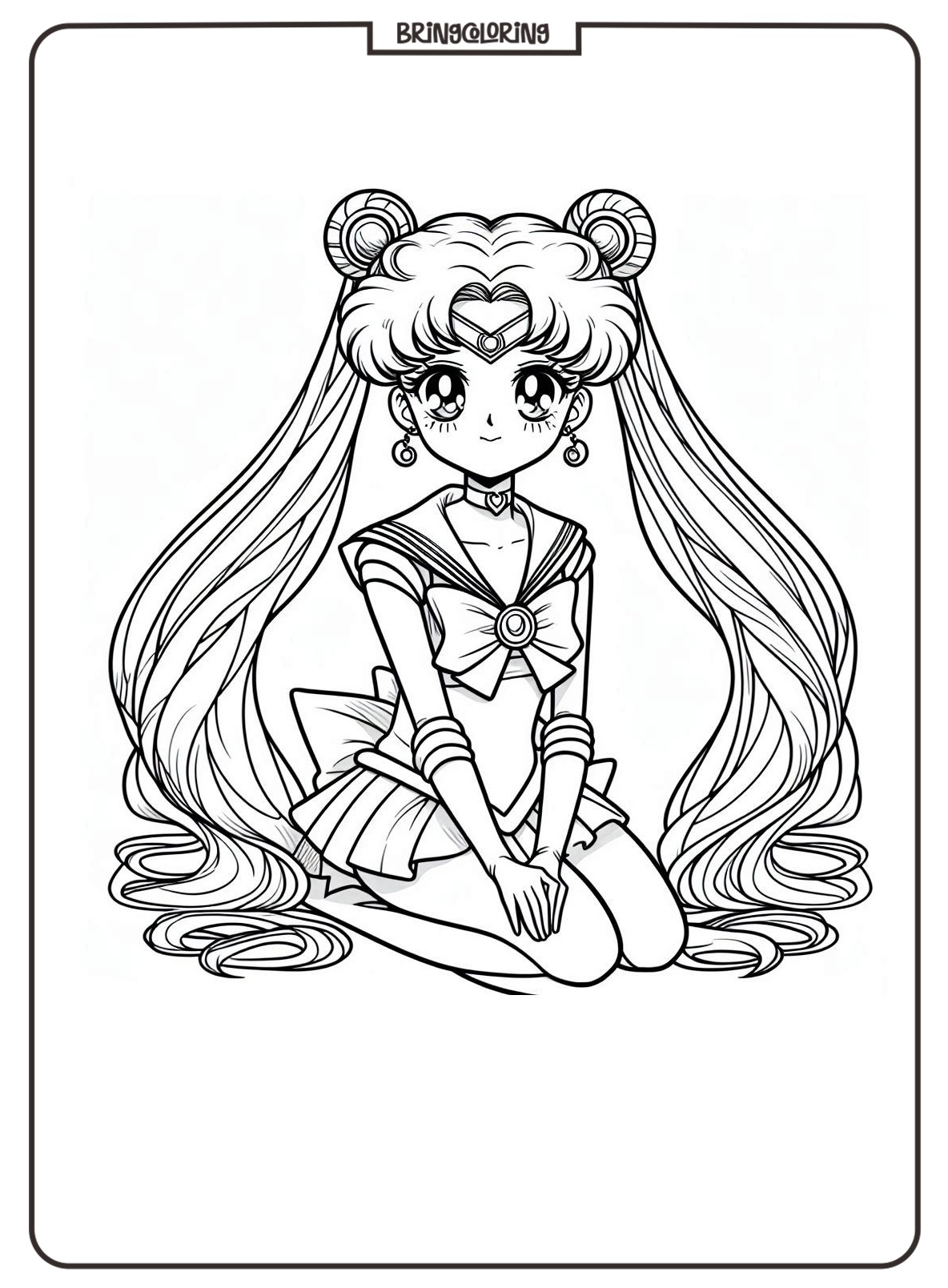Sailor Moon Coloring Pages for Kids, Magical Coloring Pages Fun 4 Sailor Moon Coloring Page bringcoloring.com