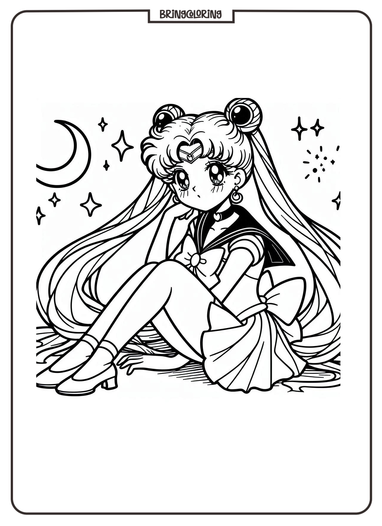 Sailor Moon Coloring Pages for Kids, Magical Coloring Pages Fun 5 Sailor Moon Coloring Pages bringcoloring.com
