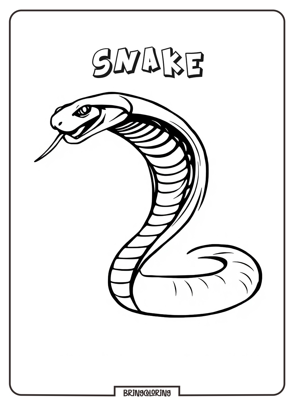 Snake Coloring Pages for Kids