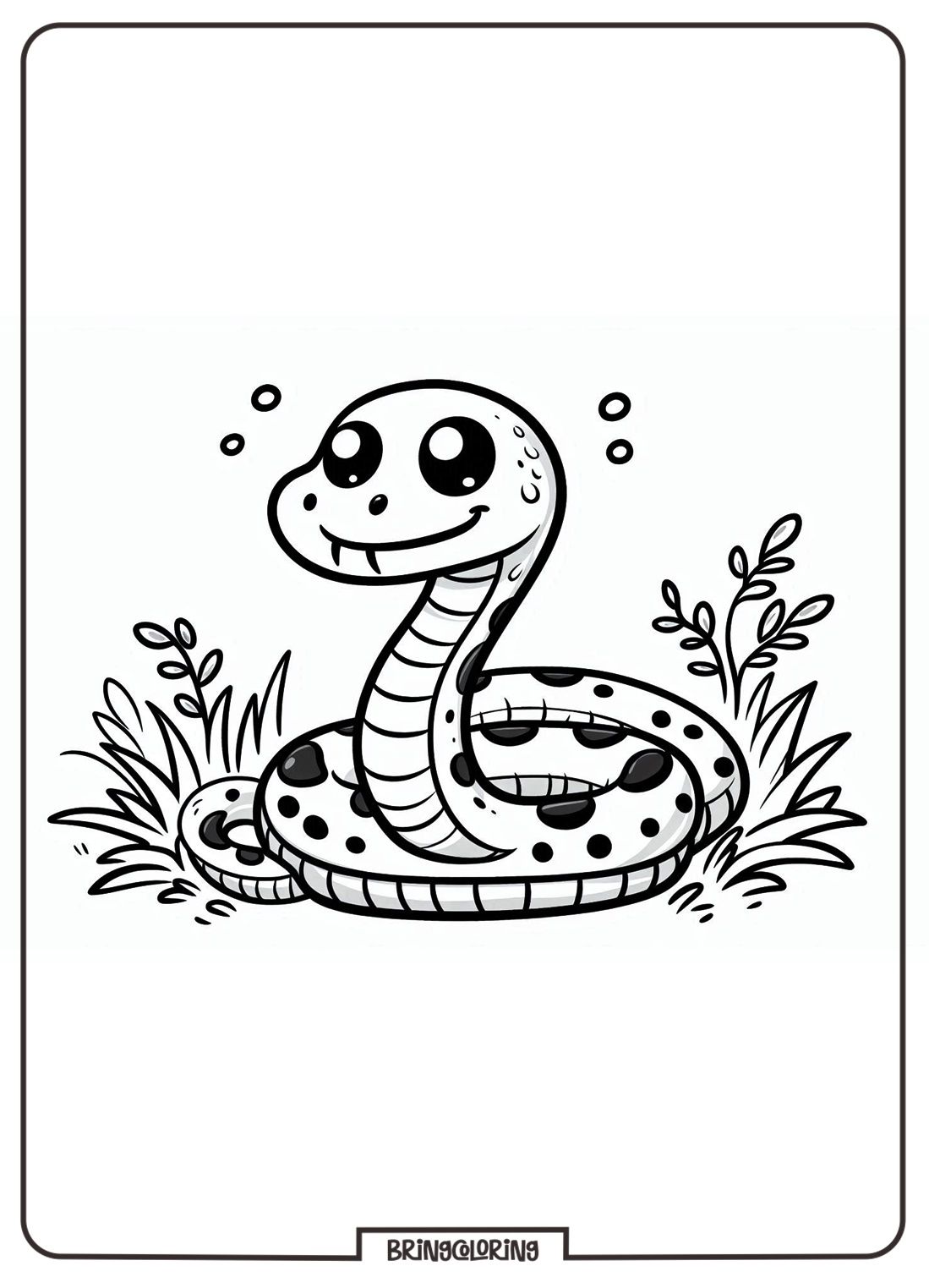 Snake Page Coloring for Kids