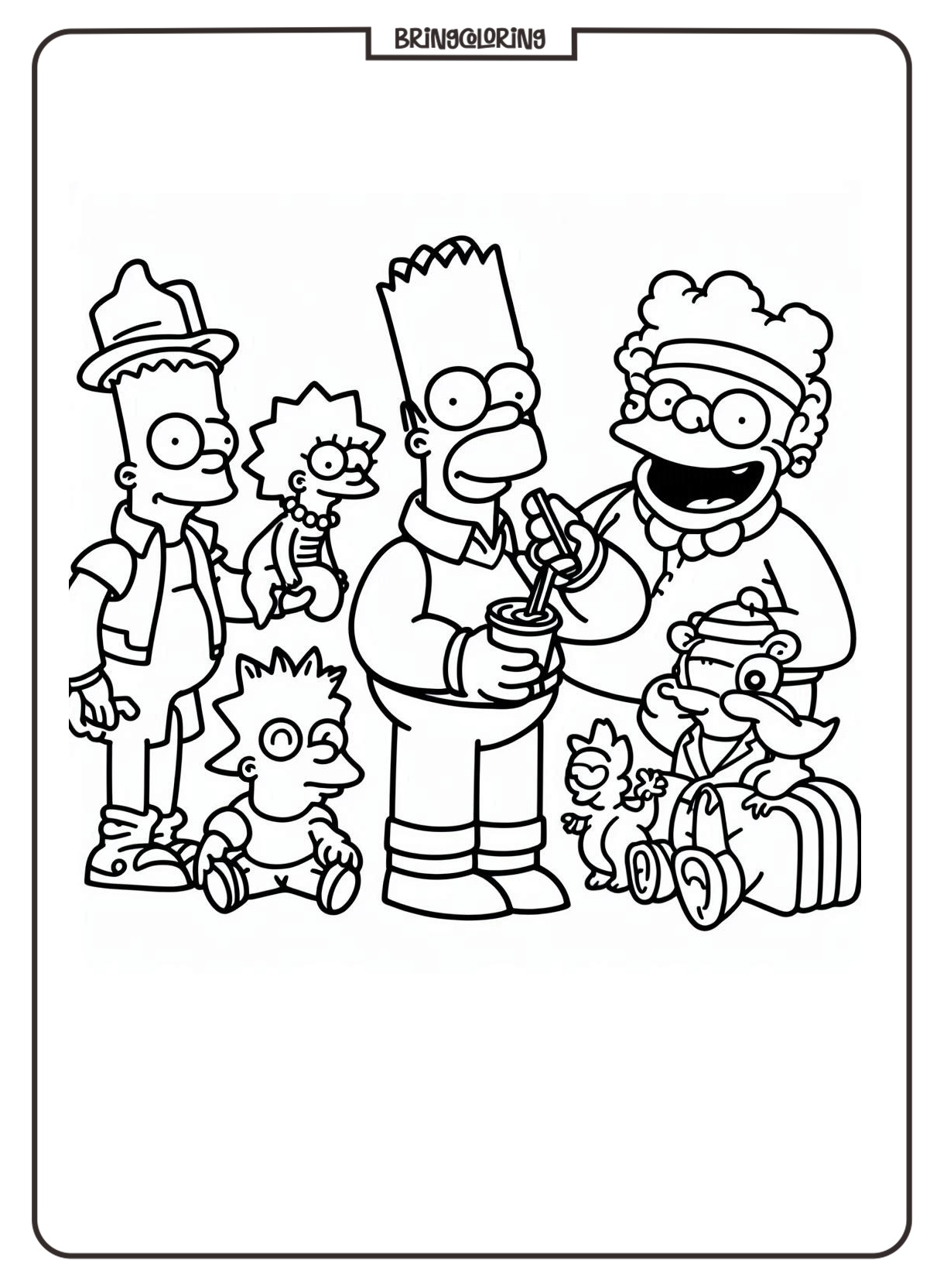 The Simpson Coloring Online Pages bringcoloring.com