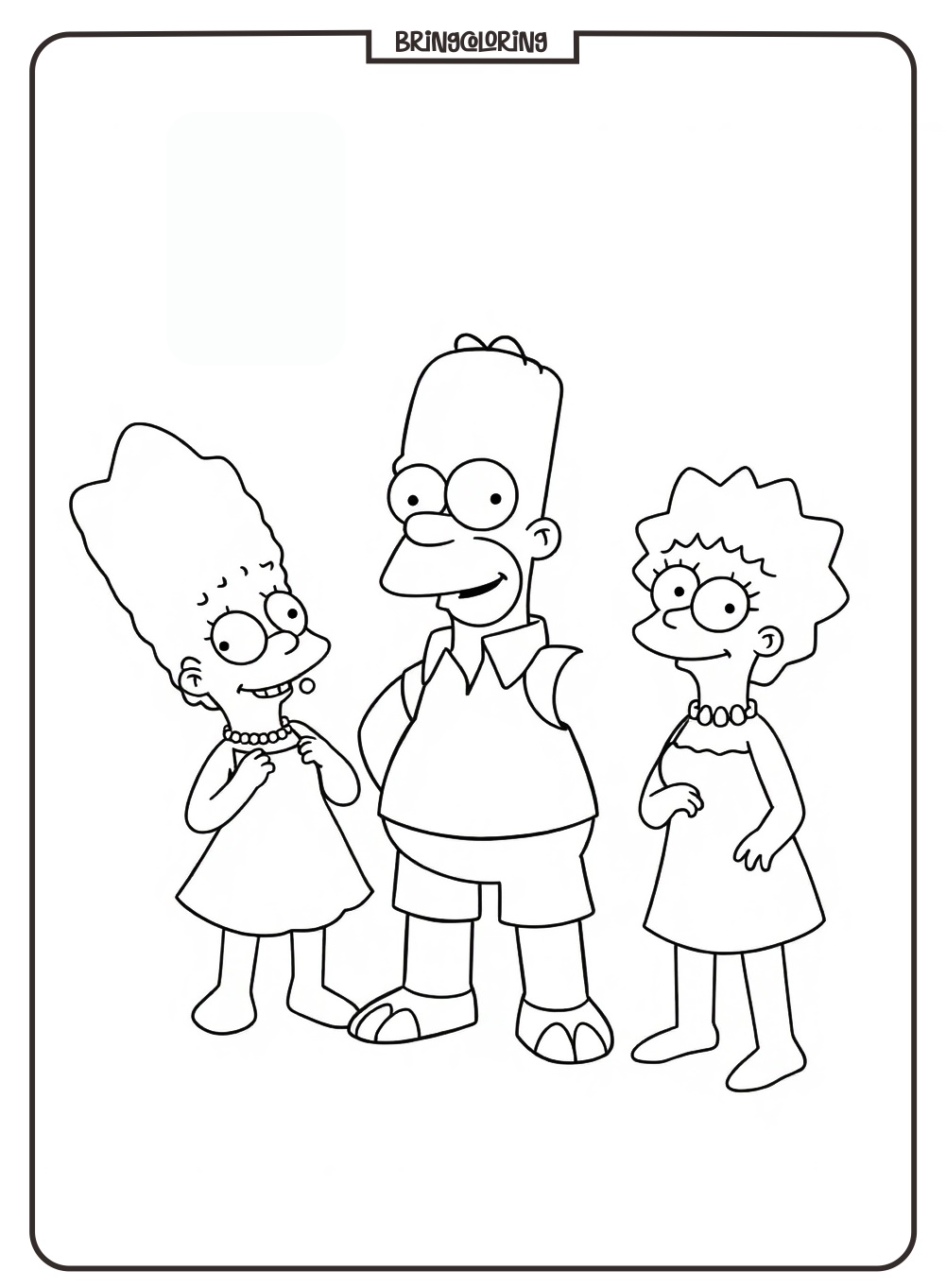 The Simpson Coloring Page bringcoloring.com