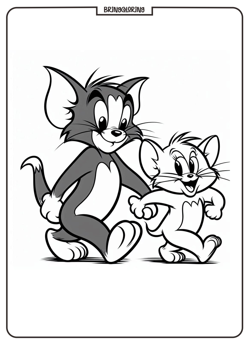 Tom and Jerry Coloring Pages for Kids, Fun Printable Coloring and Drawing Adventures 2 Tom and jerry coloring online bringcoloring.com