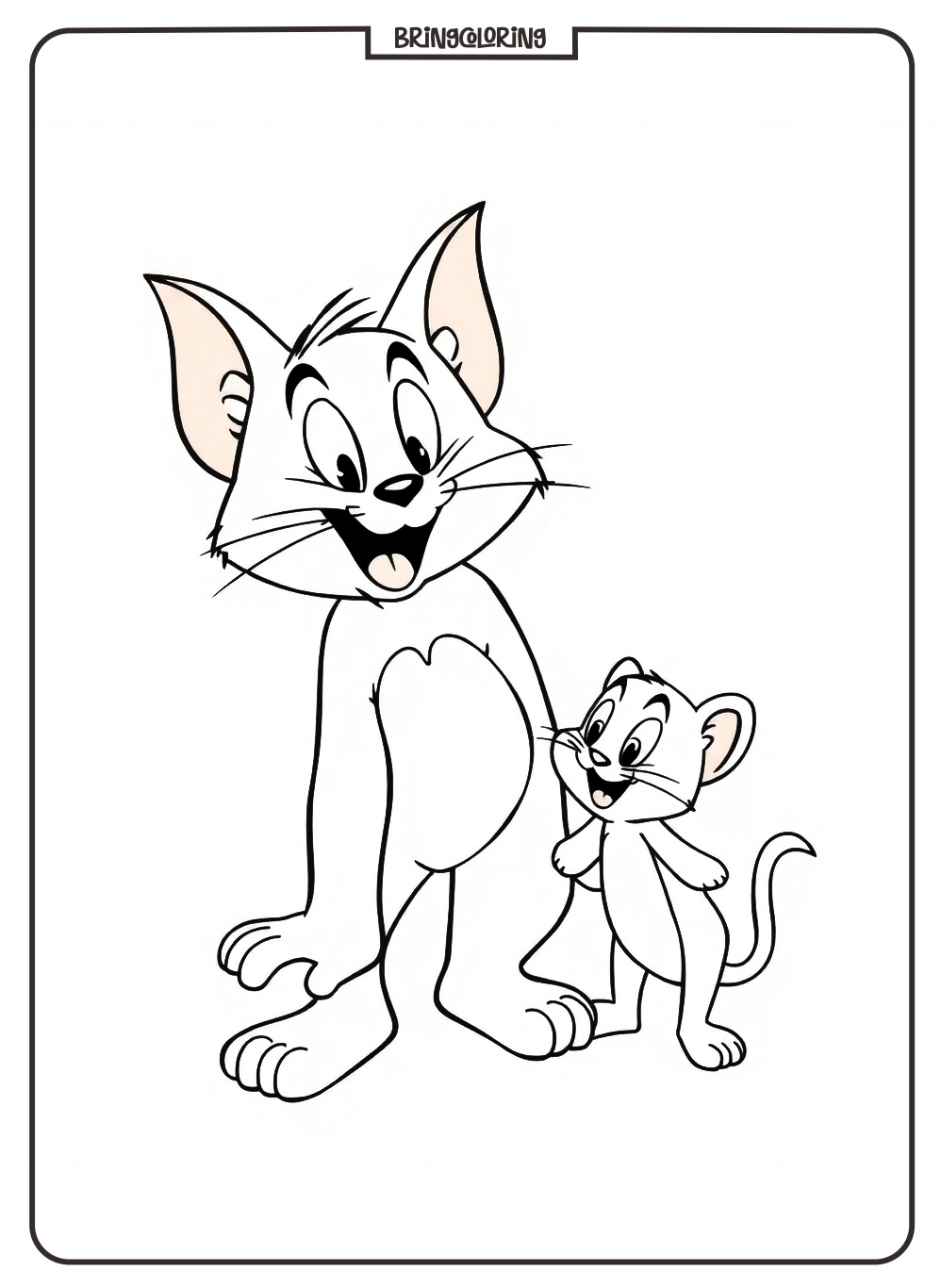 Tom and Jerry Coloring Pages for Kids, Fun Printable Coloring and Drawing Adventures 3 Tom and jerry coloring online page bringcoloring.com