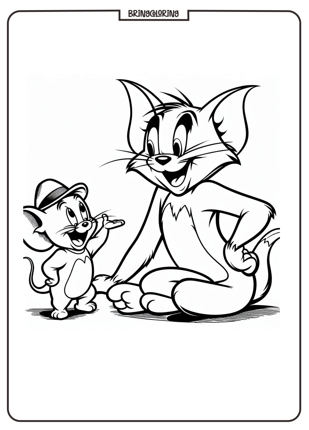 Tom and Jerry Coloring Pages for Kids, Fun Printable Coloring and Drawing Adventures 4 Tom and jerry coloring online pages bringcoloring.com