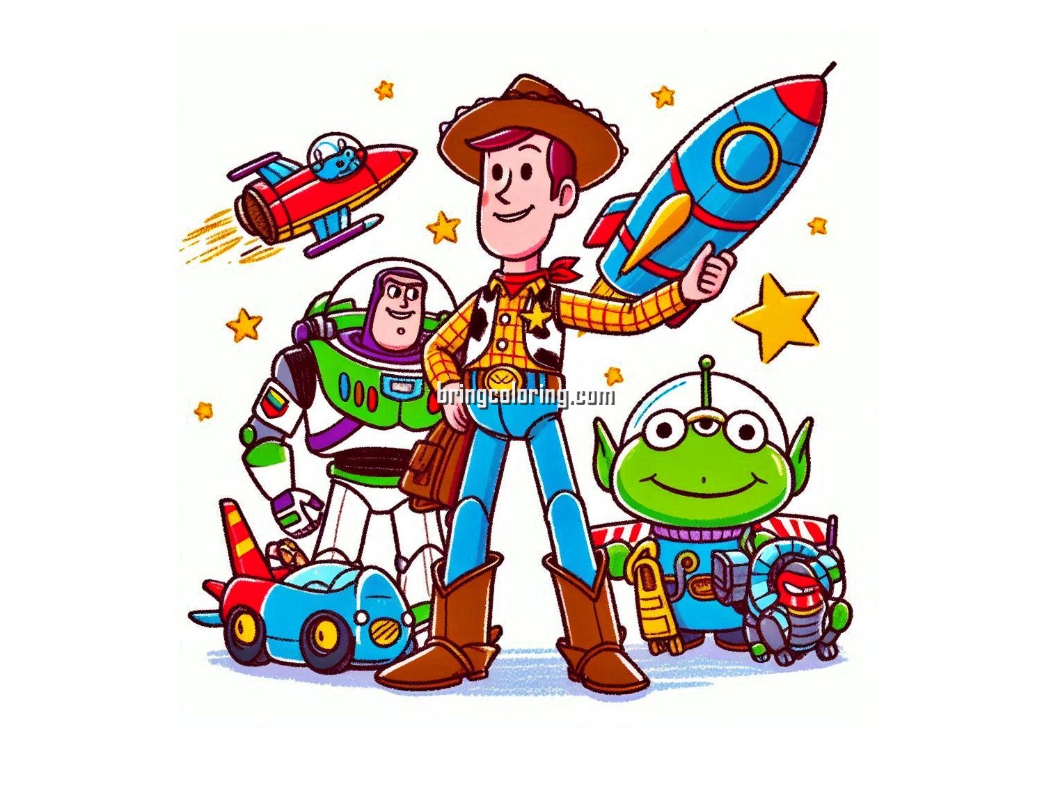 Toy Story Coloring Image Bringcoloring.com