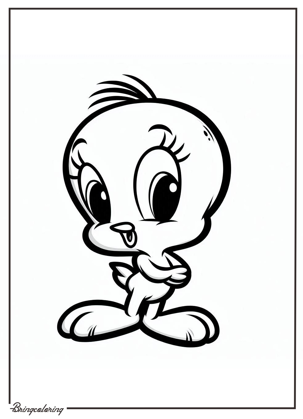 Tweety Bird Coloring Online Page bringcoloring.com