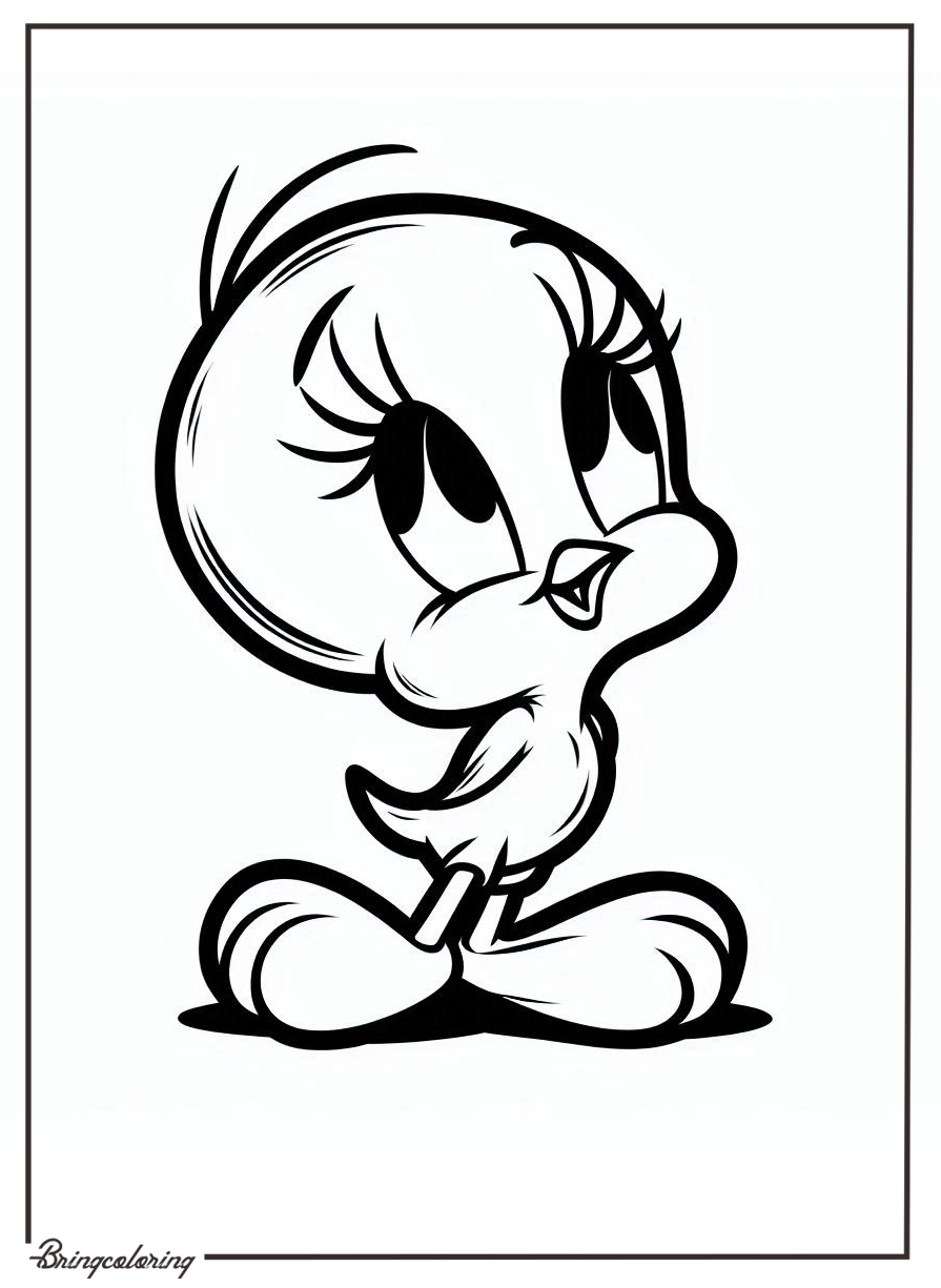 Tweety Bird Coloring Online Page for Kids bringcoloring.com