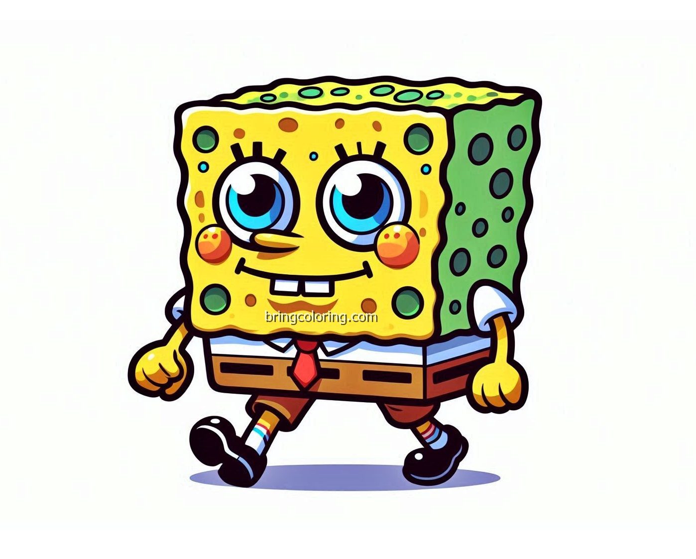SpongeBob Coloring Pages for Kids, Fun and Silly Coloring Pages Adventure 8 cute spongebob coloring image bringcoloring.com