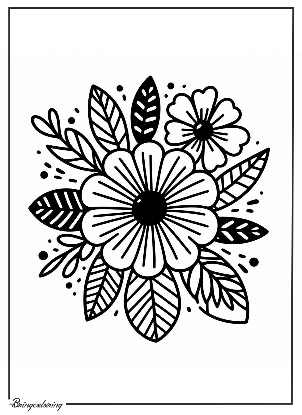 Flowers Coloring Pages for Kids, Beautiful and Creative Coloring Pages Fun 3 flowers coloring online pages