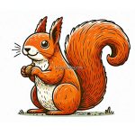 image is squirrel coloring