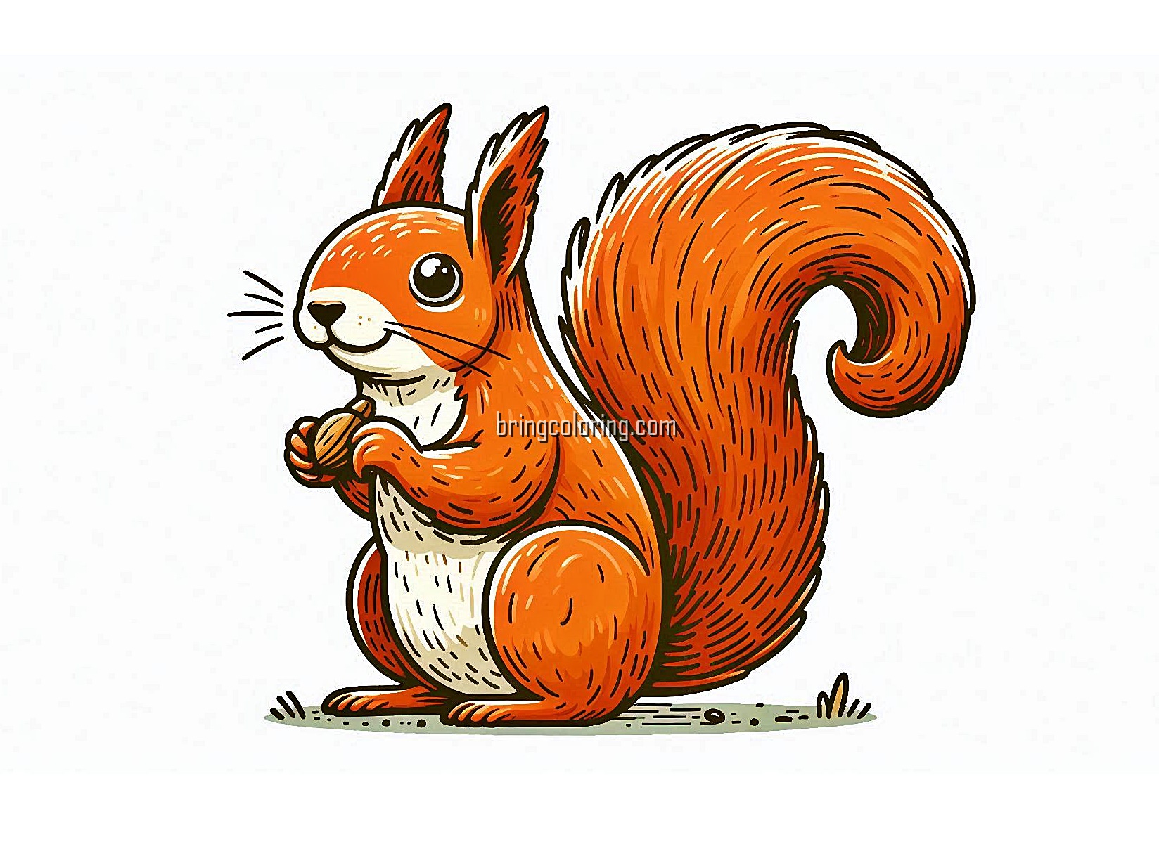 image is squirrel coloring