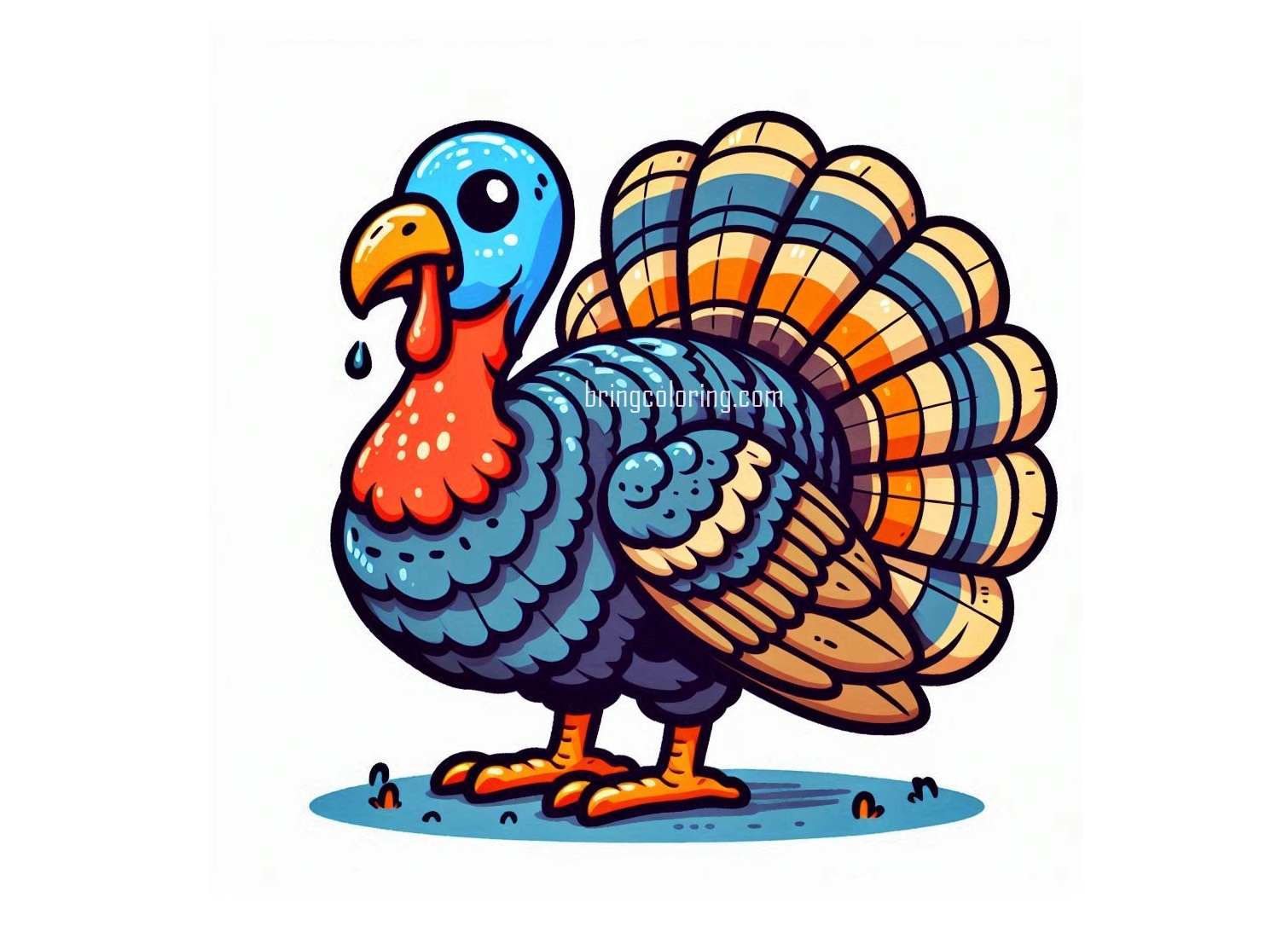 image is turkey animal coloring