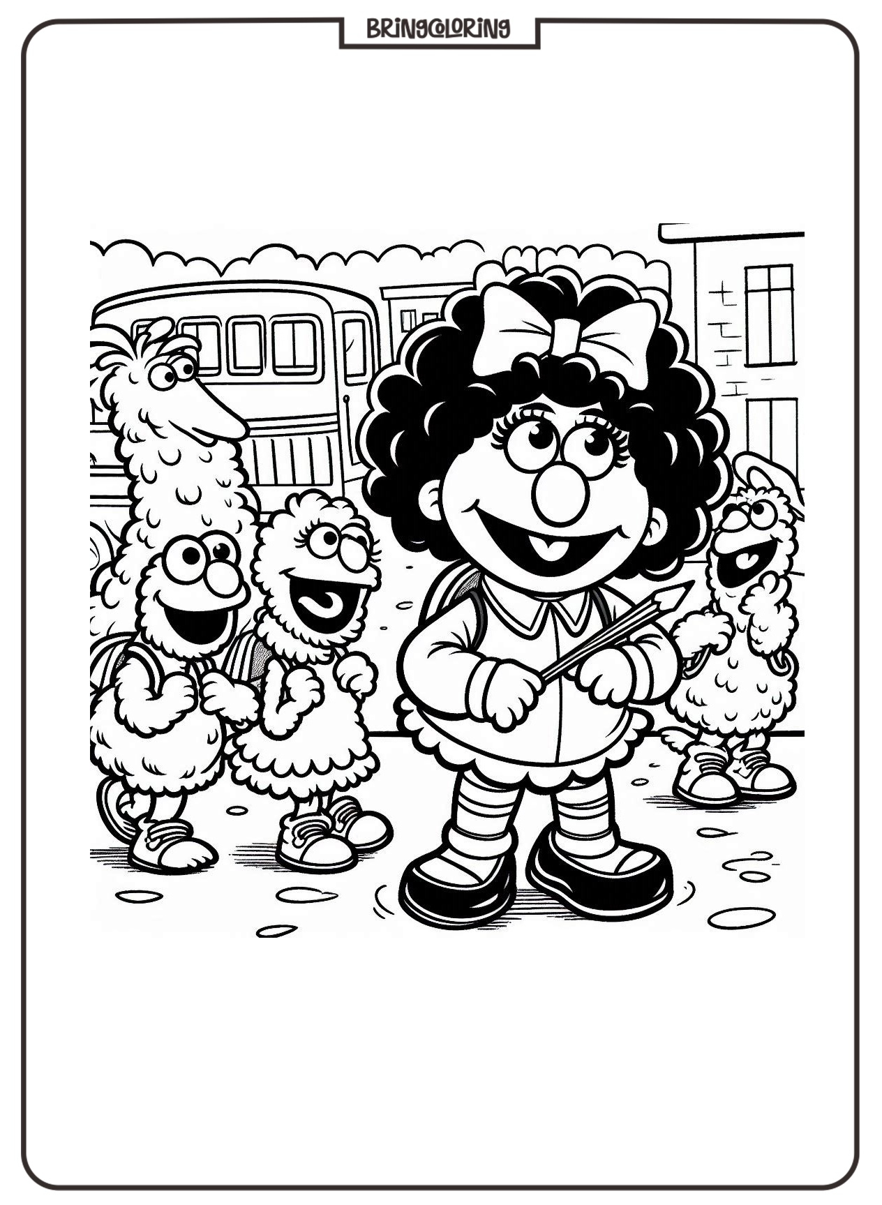 sesame street coloring online page bringcoloring.com