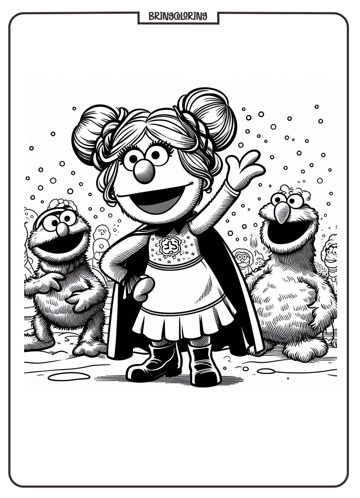 sesame street coloring page bringcoloring.com