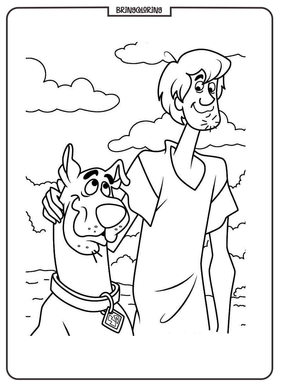 shaggy and scooby doo coloring page bringcoloring.com