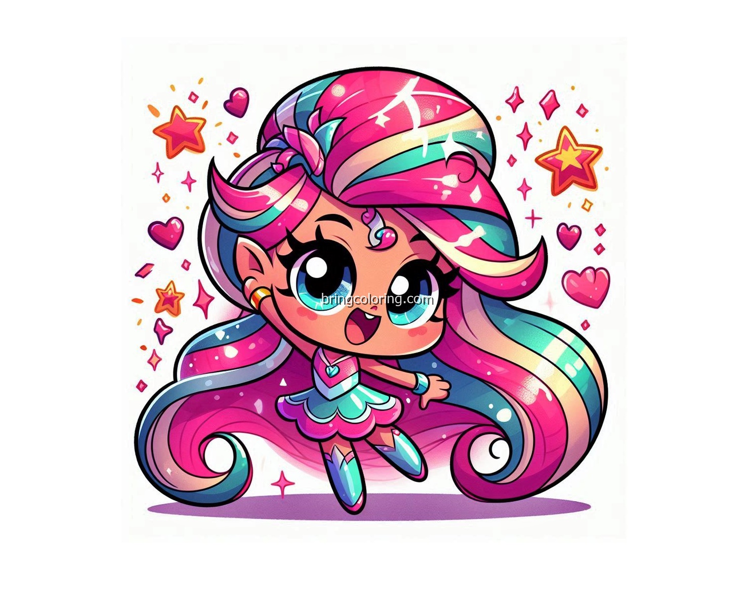 Magical Shimmer and Shine Coloring Pages for Kids 5 shimmer and shine coloring image bringcoloring.com