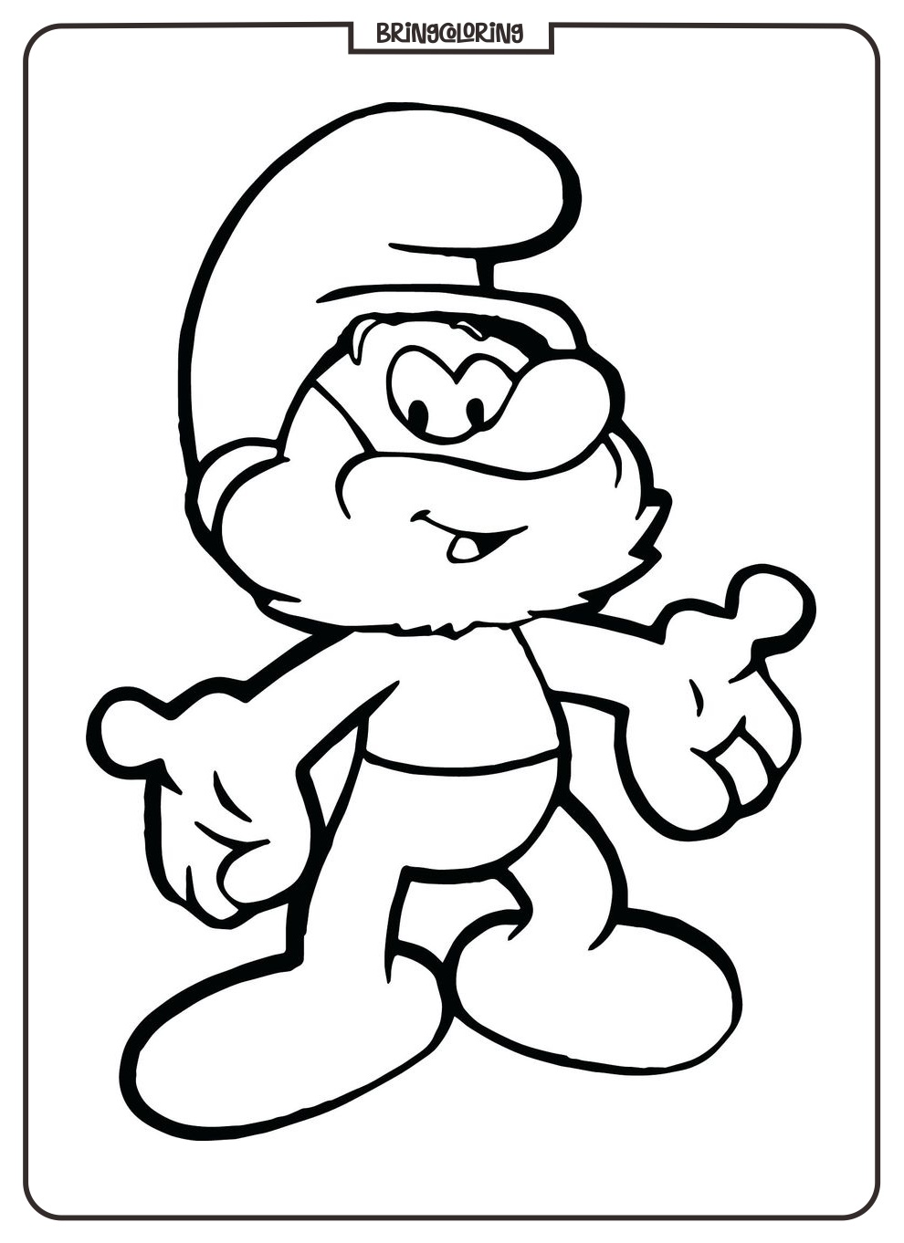 Fun and Magical Smurf Coloring Pages for Kids, Enjoy Creative Coloring Pages Every Day 1 smurf drawing coloring page bringcoloring.com