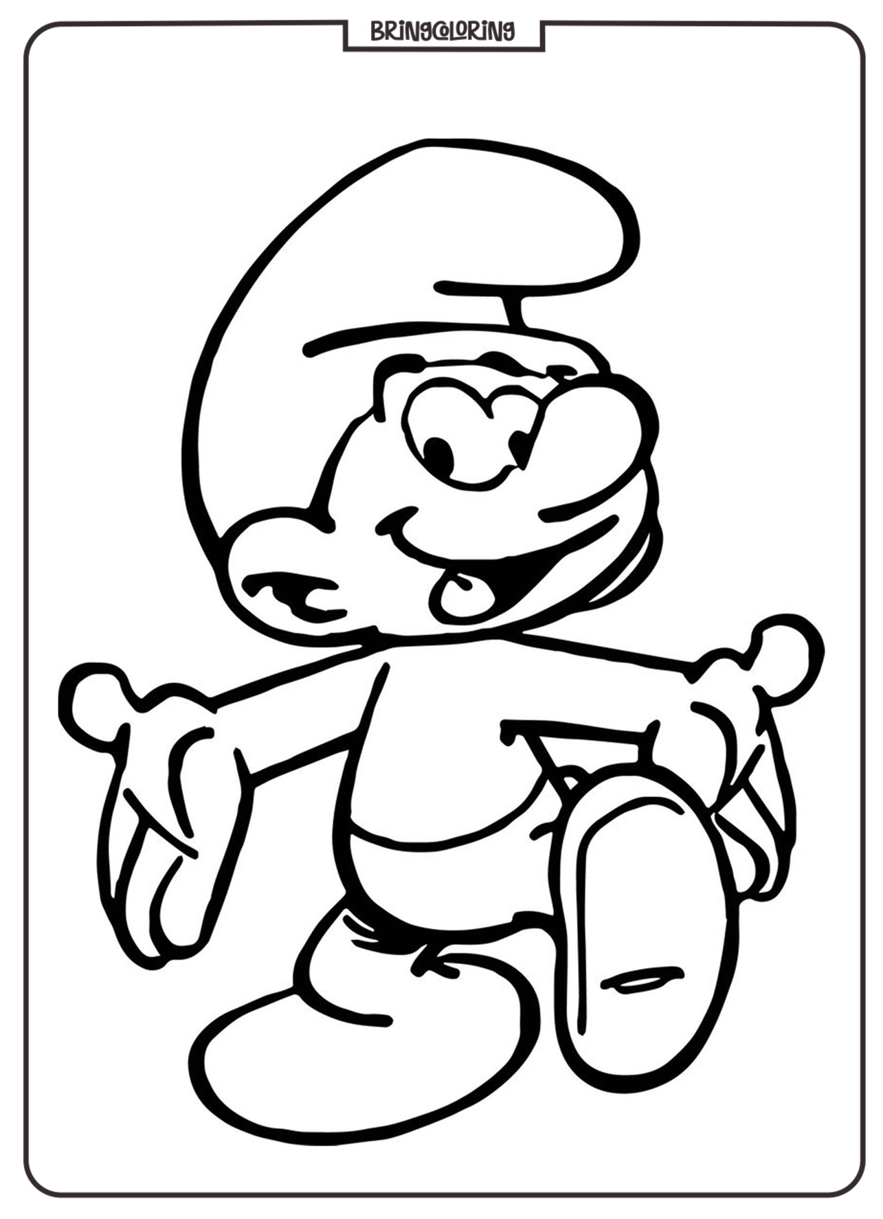 Fun and Magical Smurf Coloring Pages for Kids, Enjoy Creative Coloring Pages Every Day 2 smurf drawing coloring pages bringcoloring.com