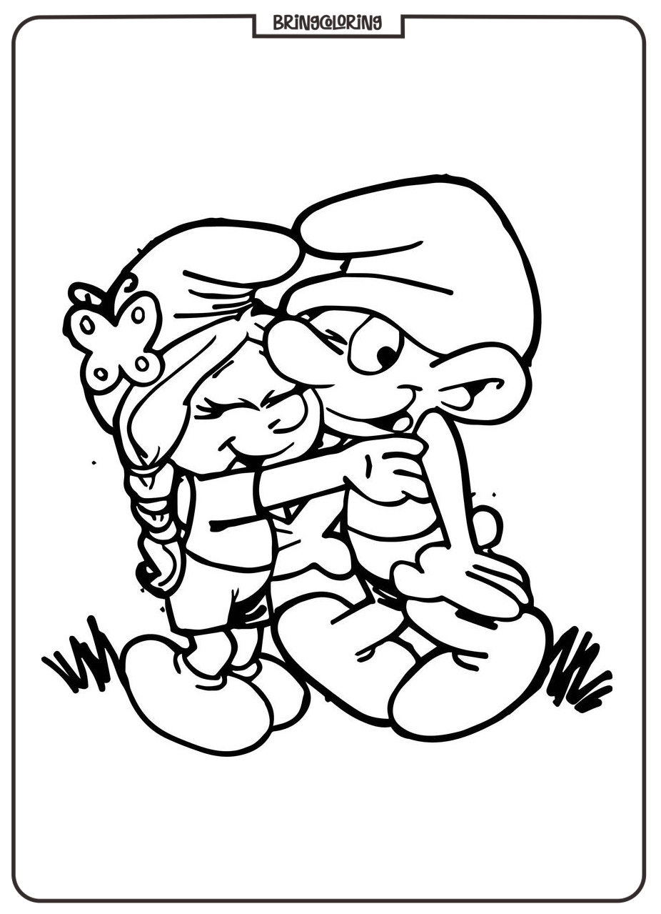 Fun and Magical Smurf Coloring Pages for Kids, Enjoy Creative Coloring Pages Every Day 4 smurfs coloring pages bringcoloring.com