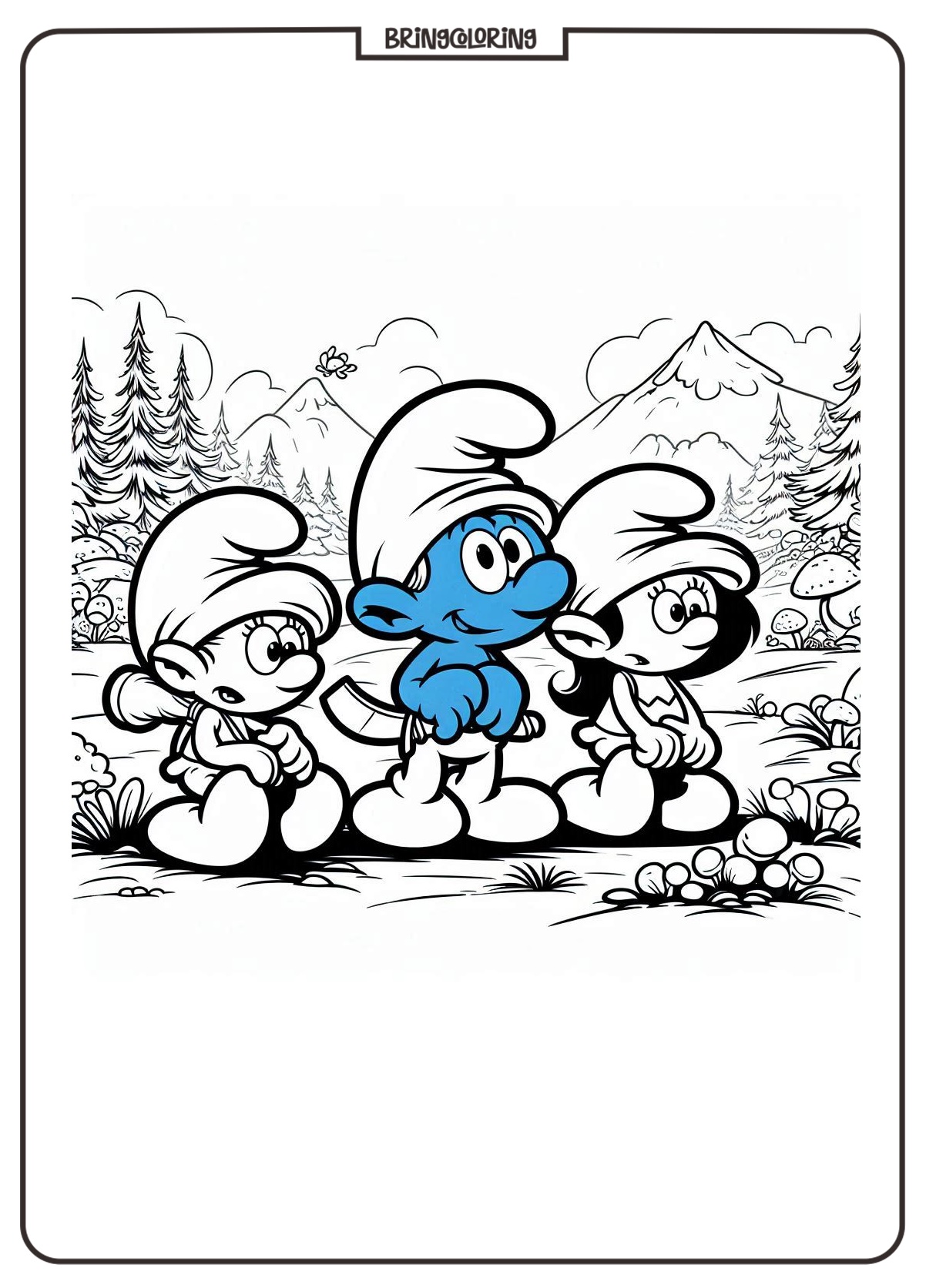 Fun and Magical Smurf Coloring Pages for Kids, Enjoy Creative Coloring Pages Every Day 5 smurfs coloring pages for kids bringcoloring.com