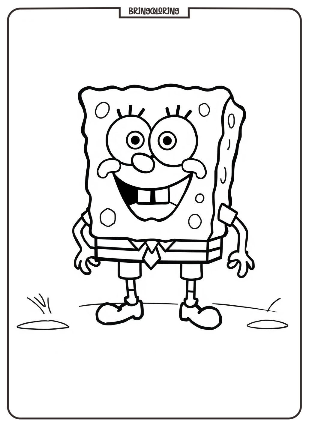 SpongeBob Coloring Pages for Kids, Fun and Silly Coloring Pages Adventure 7 spongebob coloring pages for kids bringcoloring.com