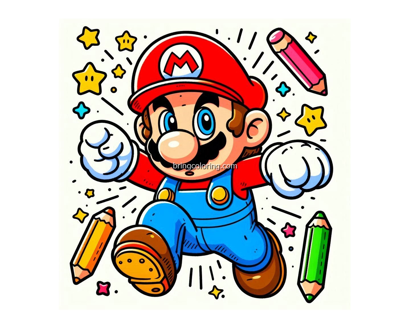 super mario coloring image bringcoloring.com