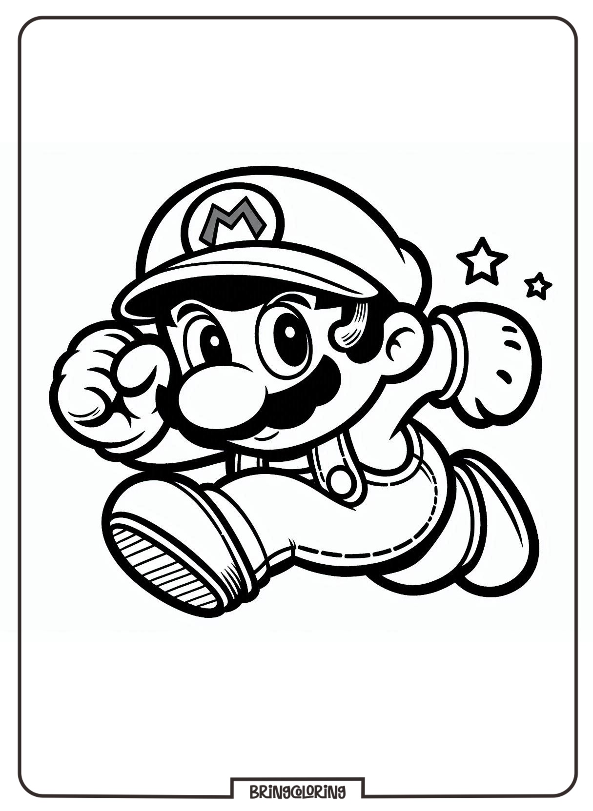 super mario coloring page bringcoloring.com
