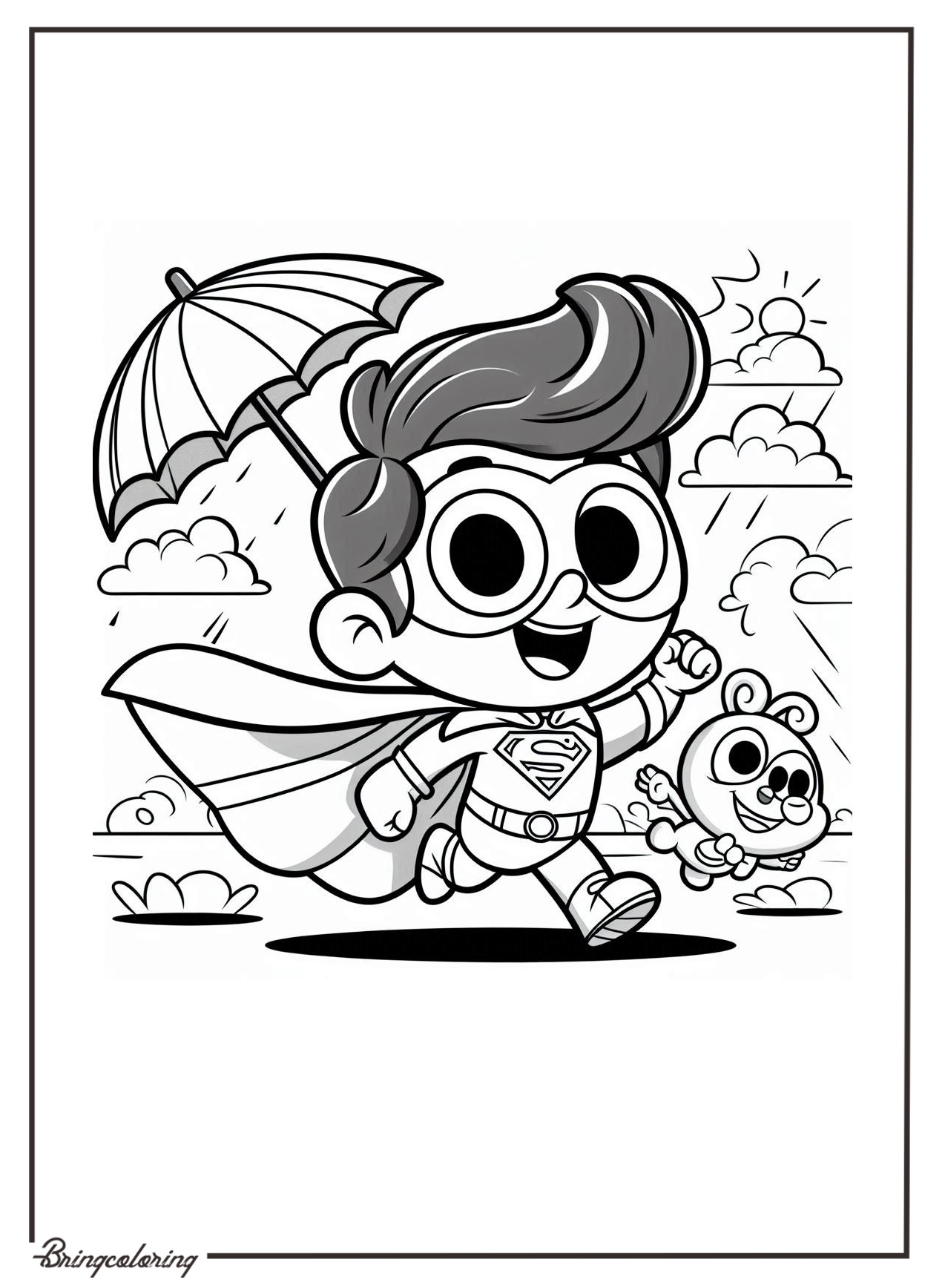 Super Why Coloring Pages for Kids, Printable Coloring and Drawing Fun 2 superwhy coloring page for kids bringcoloring.com