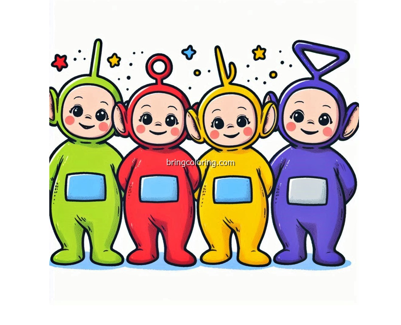 teletubbies coloring image bringcoloring.com