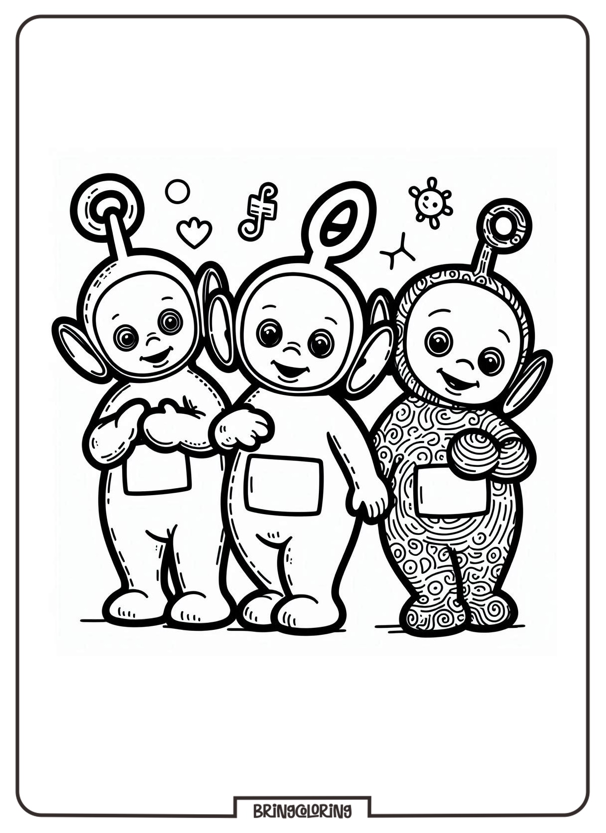 teletubbies coloring pages for kids bringcoloring.com
