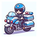 Image is Police Motorcycle Coloring