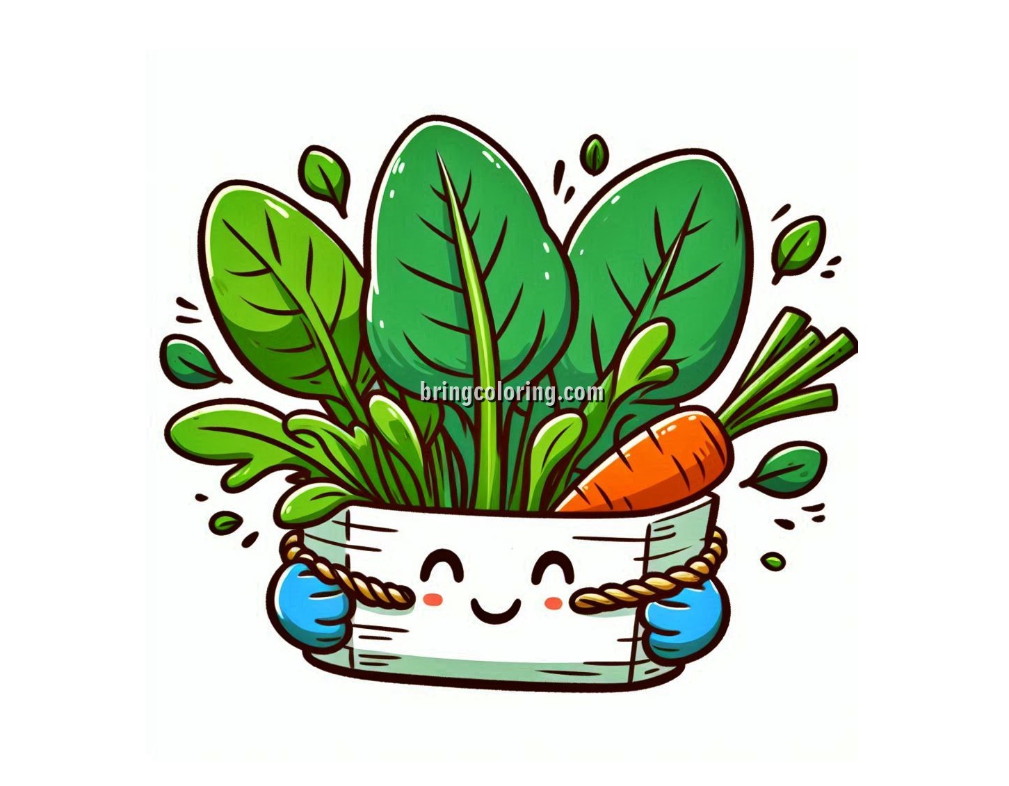 Image of Spinach Colorin Pages