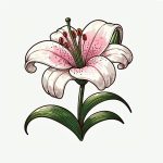 Lily Flower Coloring Image bringcoloring.com