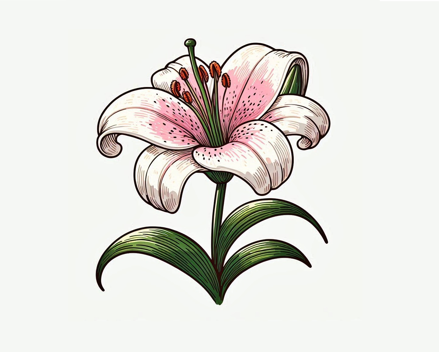 Lily Flower Coloring Image bringcoloring.com