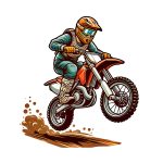 Off Road Honda Motorcycle Coloring Image