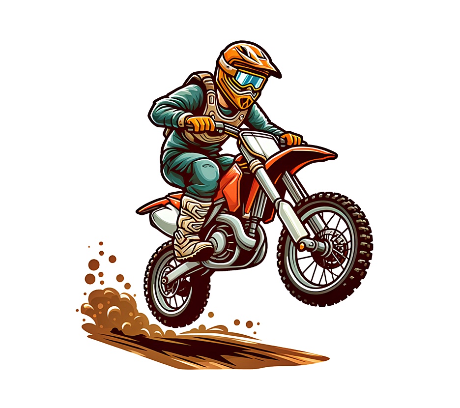 Off Road Honda Motorcycle Coloring Image